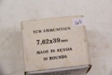 1 Box of 20, TCW 7.62 x 39 mm