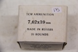 1 Box of 20, TCW 7.62 x 39 mm