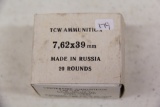 1 Box of 20, TCW 7.62 x 39 mm