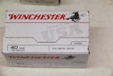 1 Box of 100, Winchester, 40 S/W, 165 gr FMJ