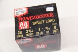 1 Box of 25, Winchester, AAHS, Target Load, 28 ga,