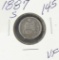 1887-S LIBERTY SEATED DIME - VF