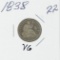 1838 - LIBERTY SEATED DIME - VG