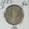 1935-D WALKING LIBERTY HALF DOLLAR - AU