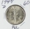 1947-D WALKING LIBERTY HALF DOLLAR - BU