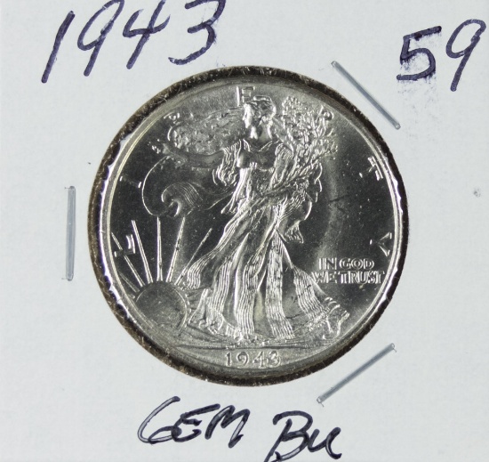 1943 - WALKING LIBERTY HALF DOLLAR - BU