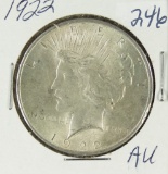 1922 - PEACE DOLLAR - AU