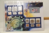 1986 - P & D MINT SET WITH STAMP MOUNTED