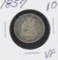 1857 - SEATED LIBERTY QUARTER - VF