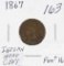 1867 - INDIAN HEAD CENT - F