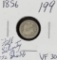 1856 - SEATED HALF DIME - VF