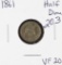 1861 - SEATED HALF DIME - VF