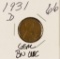 1931-D LINCOLN CENT - BU