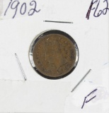 1902 - INDIAN HEAD CENT - F