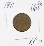 1891 - INDIAN HEAD CENT - XF