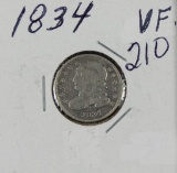 1834 - CAPPED BUST DIME - VF