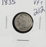 1835 - CAPPED BUST DIME  - VF+