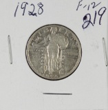 1928 - STNDING LIBERTY QUARTERS - F