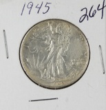 1945 - WALKING LIBERTY HALF DOLLAR - XF