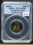 2002-S AACS PR70 DCAM SACAGAWEA DOLLAR