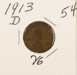 1913-D LINCOLN CENT - VG