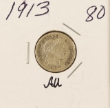 1913 - BARBER DIME - AU