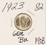 1923 - MERCURY DIME - BU