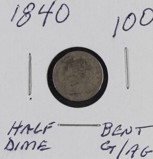 1840 - SEATED LIBERTY HALF DIME - G/AG