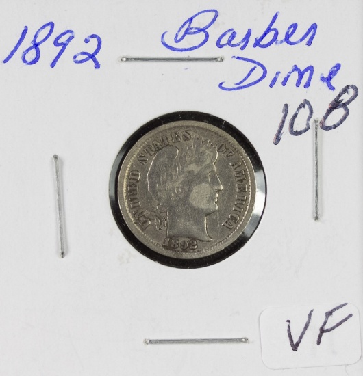1892 - BARBER DIME - VF