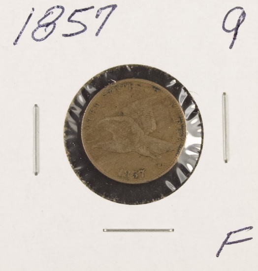 1857 - FLYING EAGLE CENT - F