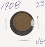 1908 - INDIAN HEAD CENT -VG
