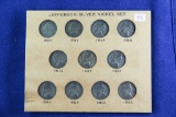 1942-1945 SILVER NICKEL SET - 11 COINS