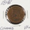 1848- BRAIDED HAIR LARGE CENT - VF+ CLEANED