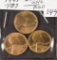 3 - COIN LOT LINCOLN CENTS UNC