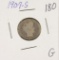 1907-S BARBER DIME - G