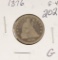 1876 - SEATED LIBERTY QUARTER - G