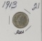 1913 - BARBER DIME - BU