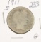 1911-S (WEAK) BARBER HALF DOLLAR - G