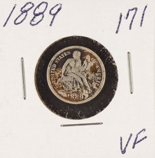 1889 - SEATED LIBERTY DIME - VF