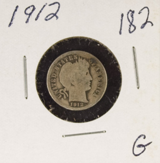 1912 - BARBER DIME - G