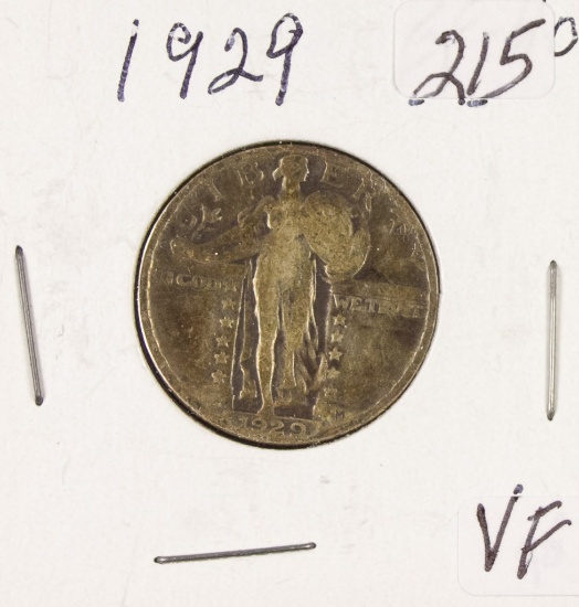 1929 - STABDING LIBERTY QUARTER - VF