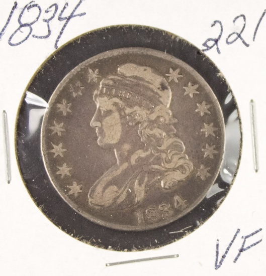 1834 - CAPPED BUST HALF DOLLAR - VF