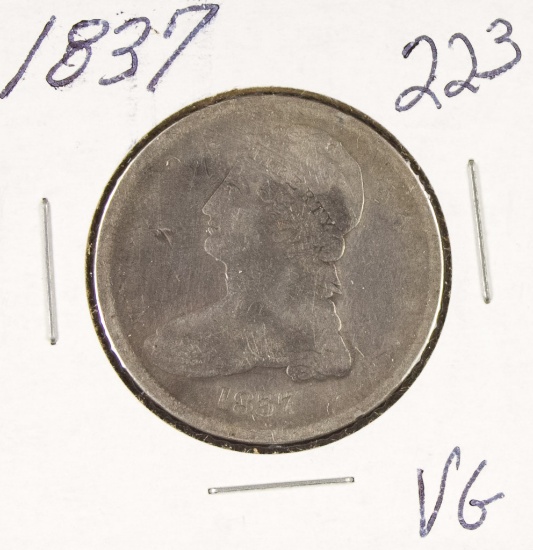 1837 - CAPPED BUST HALF DOLLAR - VG