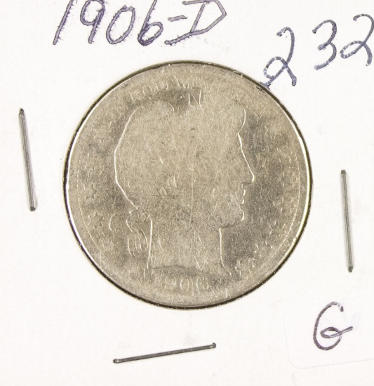 1906-D BARBER HALF DOLLAR - G