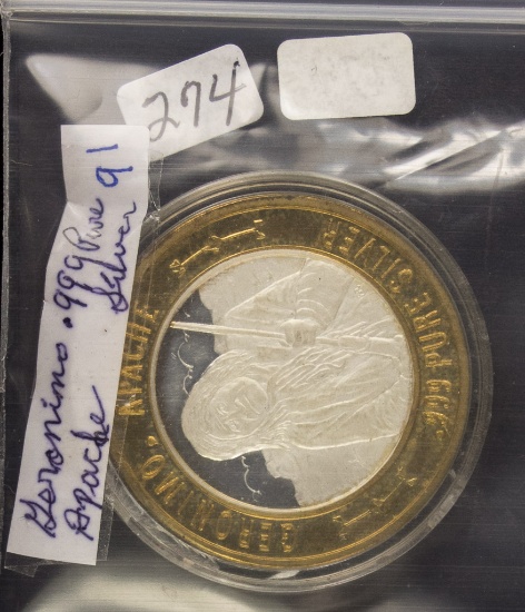 GERONIMO MEDAL - SILVER CENTER