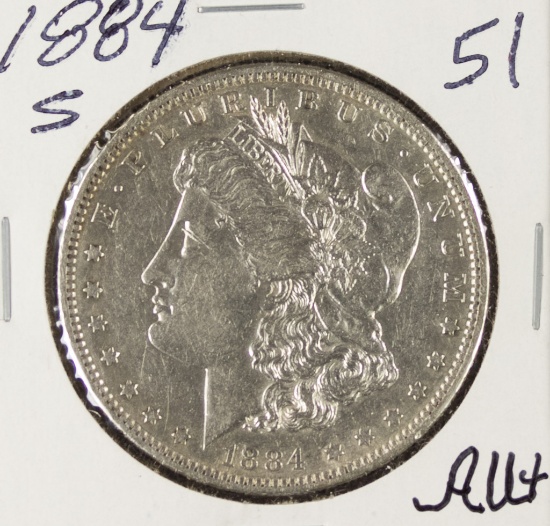 1884-S MORGAN DOLLAR - AU