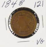 1848- BRAIDED HAIR LARGE CENT - VG