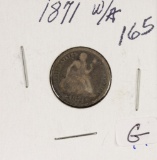 1871 - SEATED LIBERTY DIME - G