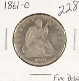 1861-O SEATED LIBERTY HALF DOLLAR - F