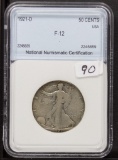 1921- D WALKING LIBERTY HALF DOLLAR - F